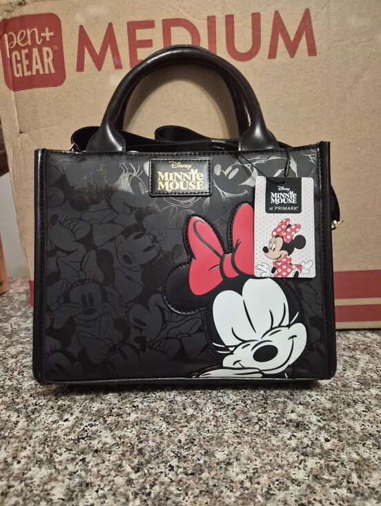 Disney Handbags - Disney Minnie Mouse Black & Red Small Tote Bag Or Purse.